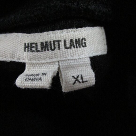 Helmut Lang Sweater Mens XL Black Turtleneck Funnel Sweatshirt Zip Wrist Quilted - Picture 12 of 13